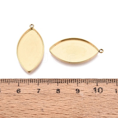 304 Stainless Steel Pendant Cabochon Component STAS-Q113-18C-G-1