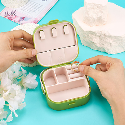 Square PU Leather & PP & Silicone Jewelry Set Box AJEW-TAC0014-13A-1