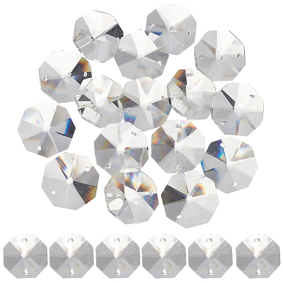 16Pcs Octagon Sew on Glass Rhinestone GLAA-SP0001-83B-02-1