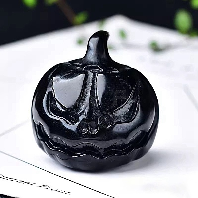 Natural Obsidian Ornament Home Desktop Decoration Craft PW-WG52939-05-1