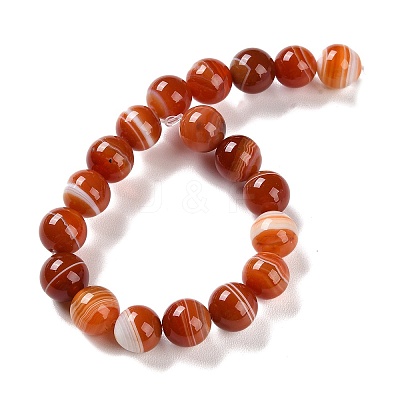Natural Striped Agate/Banded Agate Beads Strands X-G-Z060-A01-C05-1