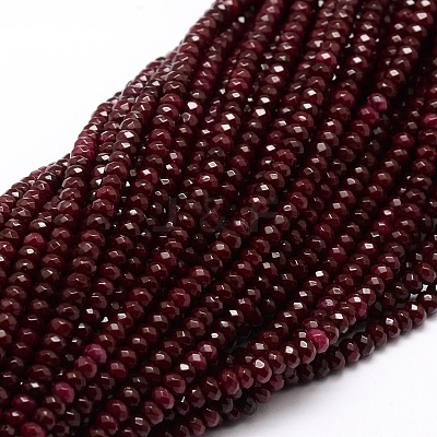 Dyed Natural Malaysia Jade Rondelle Beads Strands X-G-E316-2x4mm-20-1