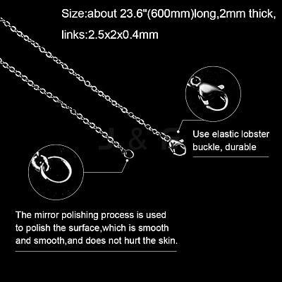 Non-Tarnish 304 Stainless Steel Necklace STAS-J023-02P-1