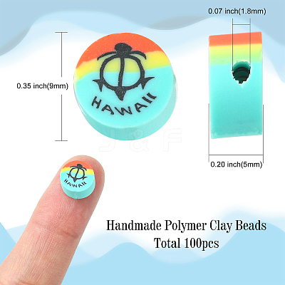 Handmade Polymer Clay Beads CLAY-CJC0001-02-1
