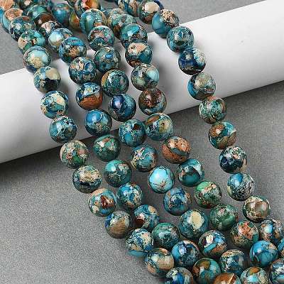 Dyed Natural Regalite/Imperial Jasper/Sea Sediment Jasper Beads Strands G-B124-C01-21-1