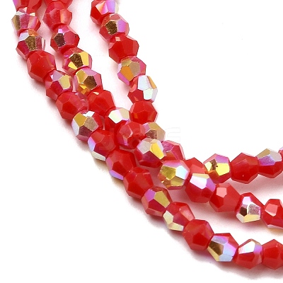 AB Color Plated Opaque Glass Beads Strands GLAA-G127-02M-1
