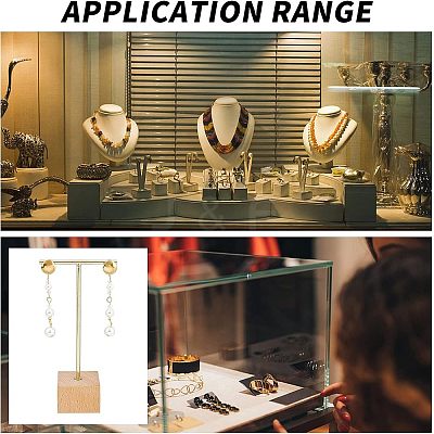6Pcs 3 Sizes Iron T Bar Earring Display Stands EDIS-FG0001-77-1