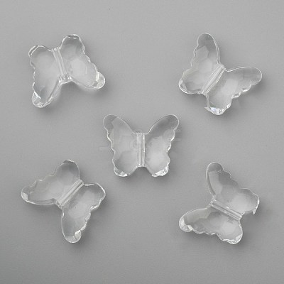 Transparent Acrylic Beads PL404Y-6-1