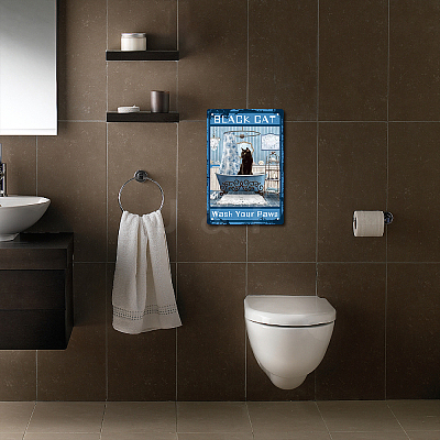 Rectangle Metal Iron Sign Poster AJEW-WH0157-311-1