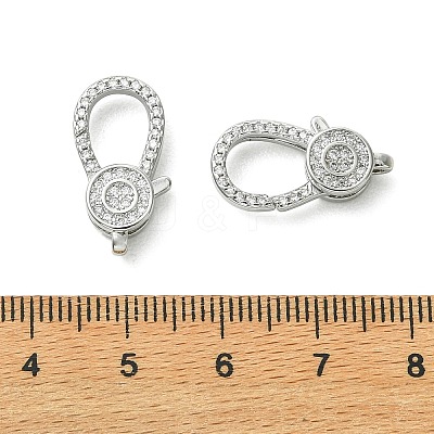 SHEGRACE Bras Micro Pave Clear Cubic Zirconia Lobster Claw Clasps XGRQ5F098-796P-1