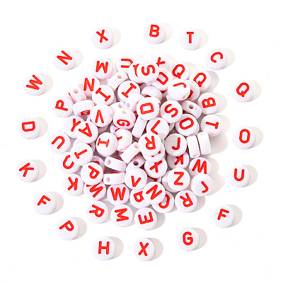 Opaque White Acrylic Beads SACR-YW0001-23E-1