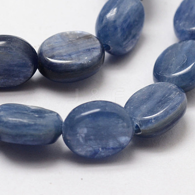 Oval Natural Kyanite/Cyanite/Disthene Bead Strands G-O139-01B-1
