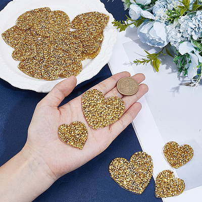 20Pcs 2 Styles Glitter Resin Hotfix Rhinestone DIY-CY0002-36A-1