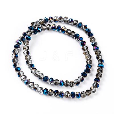 Electroplate Transparent Glass Beads Strands EGLA-A034-T6mm-Z01-1