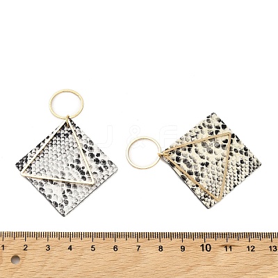 Brass with PU Leather Pendants FIND-Z048-08A-KCG-1