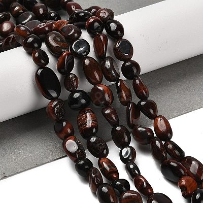 Natural Red Tiger Eye Beads Strands G-P497-01E-24-1