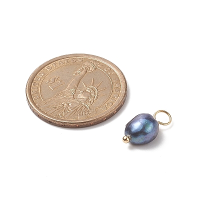 Natural Cultured Freshwater Pearl Pendants PALLOY-JF01949-01-1