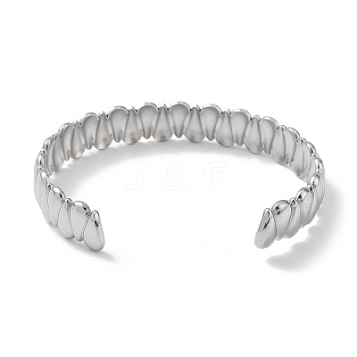 304 Stainless Steel Cuff Bangles for Women BJEW-Z078-13P-1