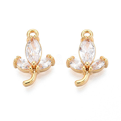 Brass Micro Pave Cubic Zirconia Pendants X1-KK-N263-66G-1