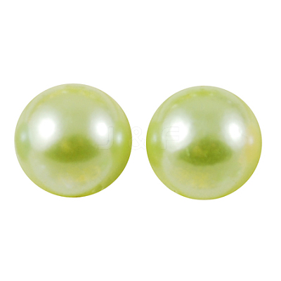 ABS Plastic Imitation Pearl Cabochons SACR-S738-10mm-Z18-1