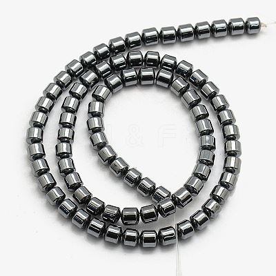 Magnetic Synthetic Hematite Column Beads Strands G-L196B-01B-1