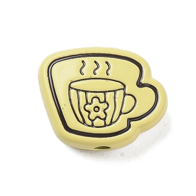 Spray Painted Alloy Beads FIND-C064-01A-1