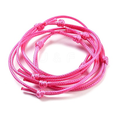 Adjustable Waxed Polyester Cord Bracelet for Women BJEW-TAC0011-1