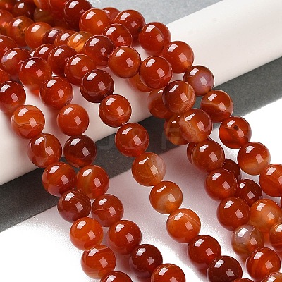 Natural Striped Agate/Banded Agate Beads Strands G-Z060-A01-B05-1