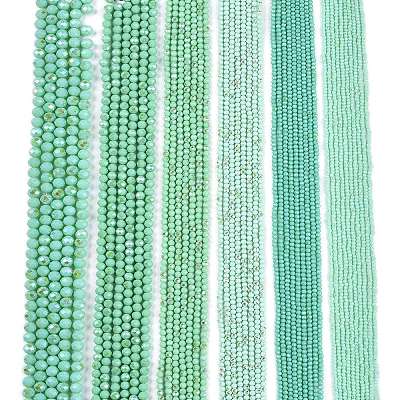 Electroplate Opaque Solid Color Glass Beads Strands EGLA-A044-P1mm-L14-1