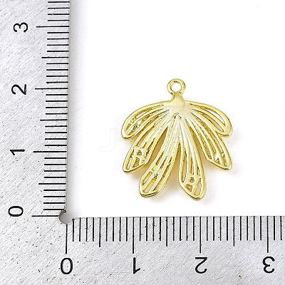 Brass Pave Clear Cubic Zirconia Pendants KK-L238-30G-1