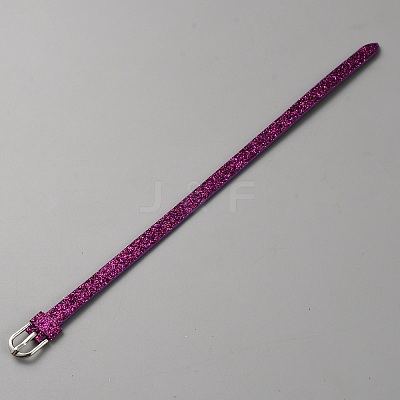 Blank PU Leather Cord Bracelet with Alloy Clasps AJEW-TAC0041-01B-13-1