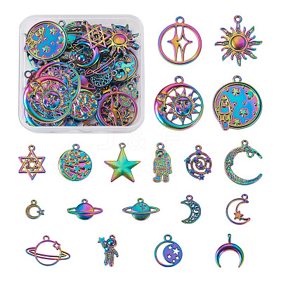38Pcs 19 Style Alloy Charms FIND-KS0001-24-1
