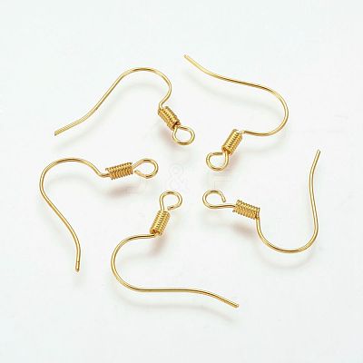 Brass Earring Hooks KK-Q363-G-NF-1
