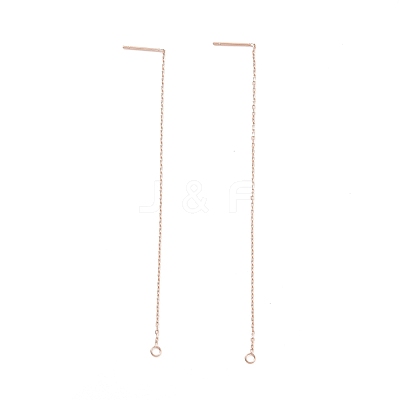 Ion Plating(IP) 304 Stainless Steel Stud Earring Finding STAS-E161-06RG-1