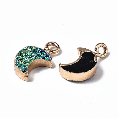 Druzy Resin Pendants X-RESI-S383-007-B01-1