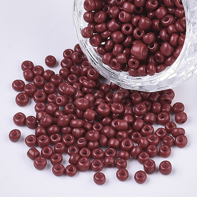 (Repacking Service Available) Baking Paint Glass Seed Beads SEED-C024-B-K14-1