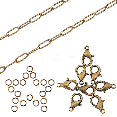 DIY Paperclip Chain Jewelry Making Kits DIY-SC0014-49AB-1