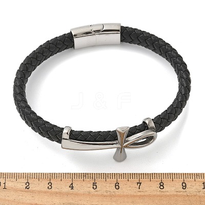 Braided Microfiber Leather Cord Bracelets BJEW-Q010-05A-1