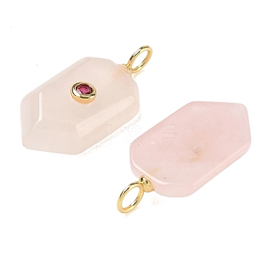 Natural Rose Quartz Pendants KK-CBAF9BC-20G-03-1