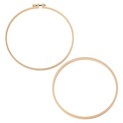 1Pc Plastic Imitation Bamboo Cross Stitch Embroidery Hoops FIND-TADJ0001-02-1
