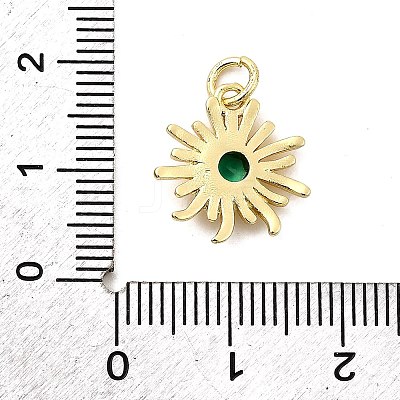 Sun Brass Micro Pave Cubic Zirconia Pendants X-KK-C134-11G-02-1