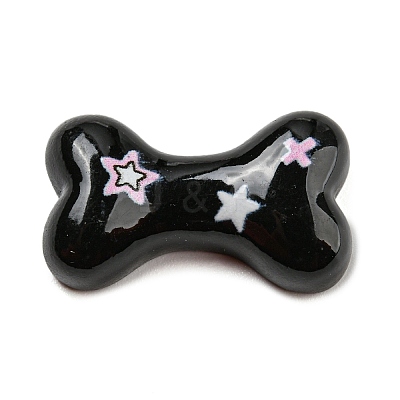 Black & Pink Opaque Resin Cabochons LS-CRES-P026-A01-1