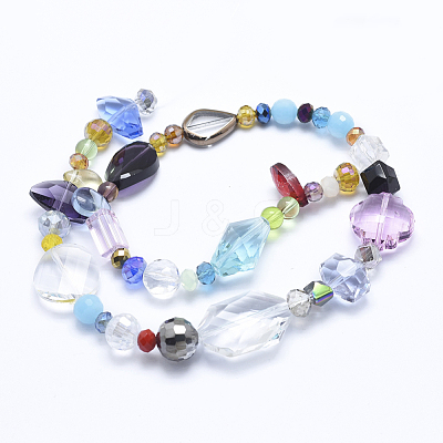 Glass Beads Strands GLAA-F081-12-1