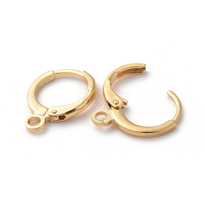Brass Leverback Earring Findings KK-F808-07G-1-1