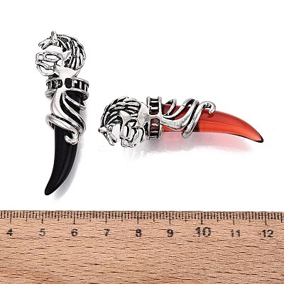 Alloy Glass Big Pendants GL-N004-05AS-1