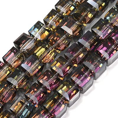 Electorplated Glass Beads EGLA-E006-1C-1