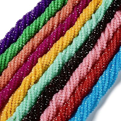 Baking Paint Imitation Jade Glass Bead Strands DGLA-A034-J10mm-A-1