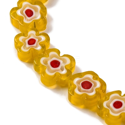 Handmade Millefiori Lampwork Beads Strands LAMP-G164-03F-1