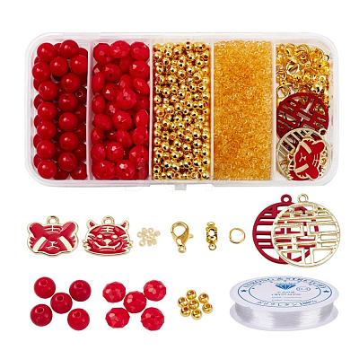 Tiger Zodiac Bracelets DIY Making Kits DIY-YW0004-26-1