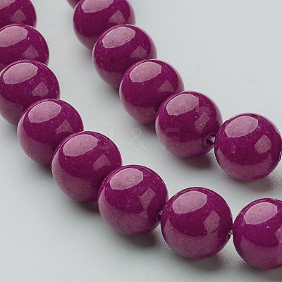 Natural Mashan Jade Round Beads Strands G-D263-10mm-XS12-1